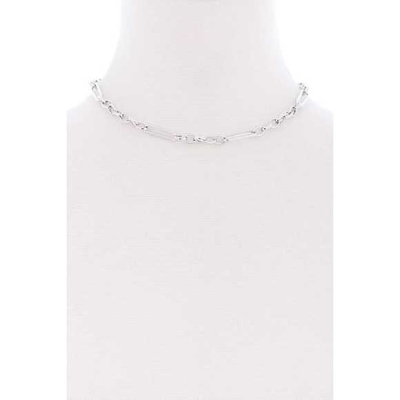 Metal Single Chain Short Necklace - Picture 2 of 5